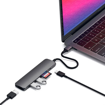 Satechi USB-C Slim Multi-Port Adapter V2 - Space Grey
